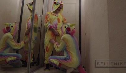 Blonde Russian teen gives stranger anal after Christmas party