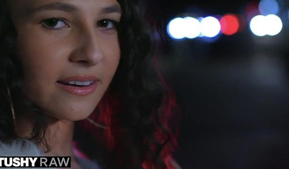 Innocent-looking brunette reveals her naughty side