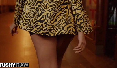 Romy's Perfect Round Ass Gets Pounded Roughly