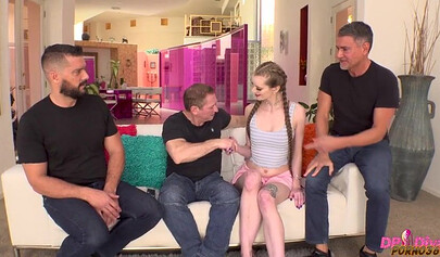 Friend's Wife Treats Husband's Buddies to Group DP Fun