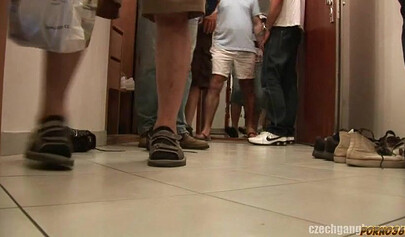 Prague Gangbang: Brunette's Wild Swingers Party