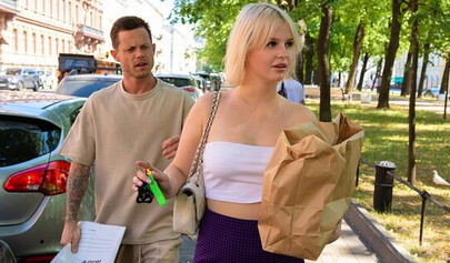 Collector Gets His Due: Blonde Coed Pays Her Debt with Her Body