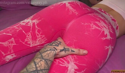 Vallery Rays Fitnessmassage endet mit Anal-Creampie