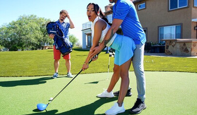 Luna Star's Golf Lesson Ends in Anal Cumshot