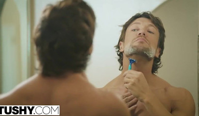 Nerdy teen gets anally plowed by her boyfriend's dad