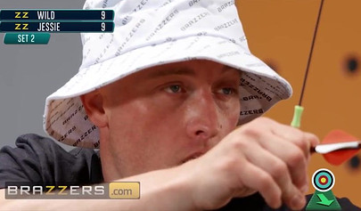 Sarah Jessie tries to sabotage Zac Wild's shot by putting his dick deep in her cute ass