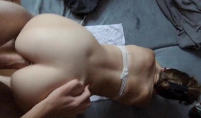 POV fuck with a natural big assed babe