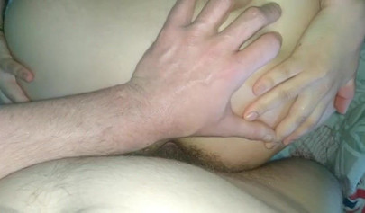 Latina girlfriend getting anally spooned