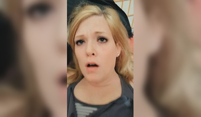 Stepsis loves to flick her clit during anal