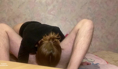 Amateur brunette babe gives a passionate POV blowjob and anal rimming before getting her tight ass fucked and filled with creampie.