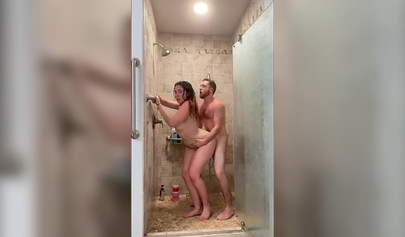 Our steamy shower's not done without anal creampies