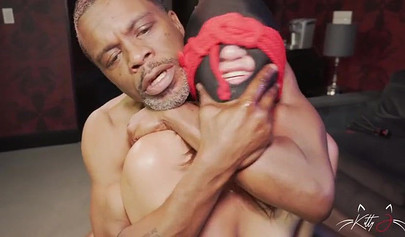 Kitty Jaguar's Rough Anal Training with a Big Black Cock