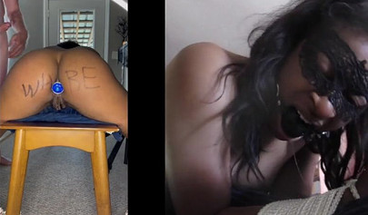 Double dildo penetration and interracial anal go along